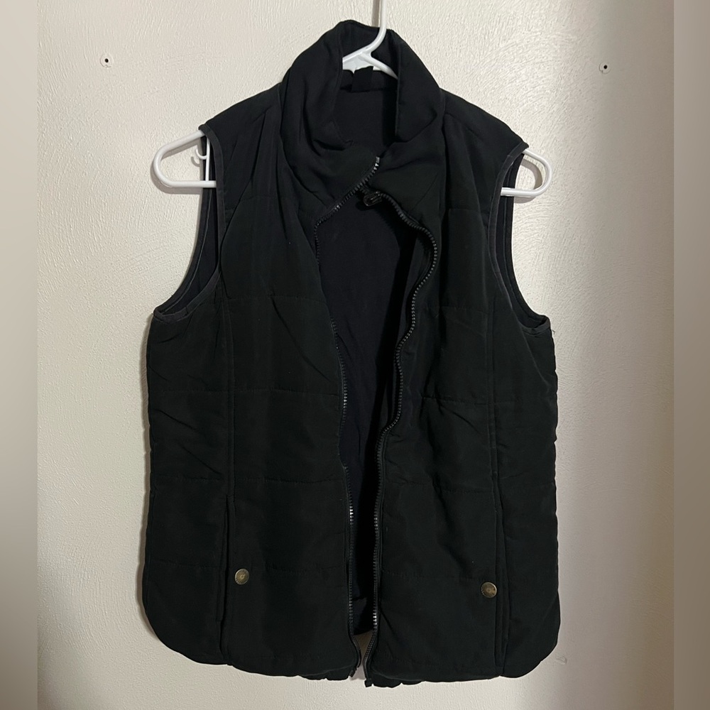 LINCOLN OUTFITTERS Classic Insulated Winter Puffer Vest Black Women's Size S EUC